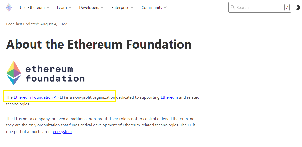 Sobre a Ethereum Fundation
