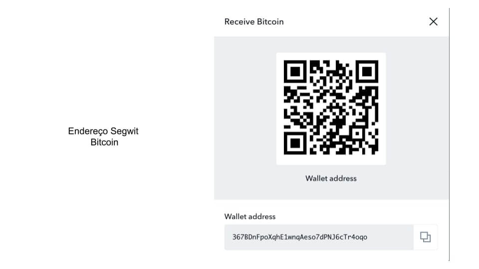 Exemplo de um endereço Segwit Bitcoin