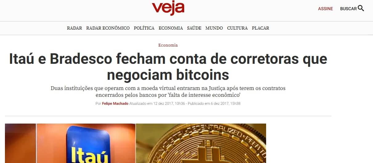 Itaú e Bradesco fecham conta de corretoras que negociam bitcoins (VEJA)
