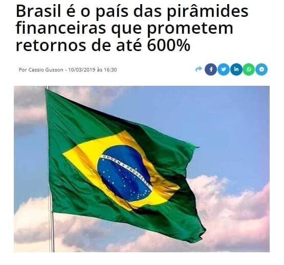 Brasil é o país das pirâmides financeira
