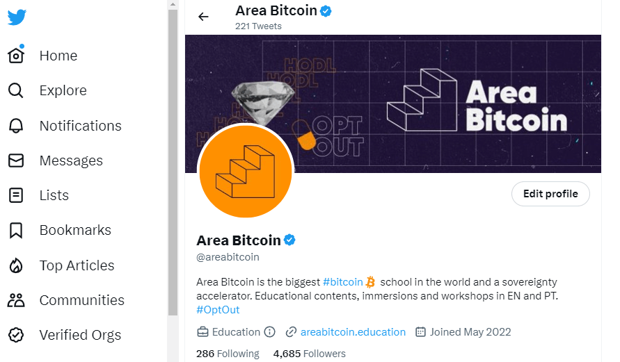 Twitter da Area Bitcoin