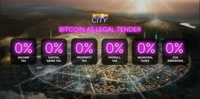 0% de impostos na Bitcoin City