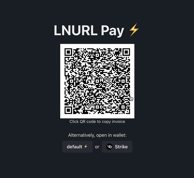 Pagar com LNURL (QR Code sem data de expiração)