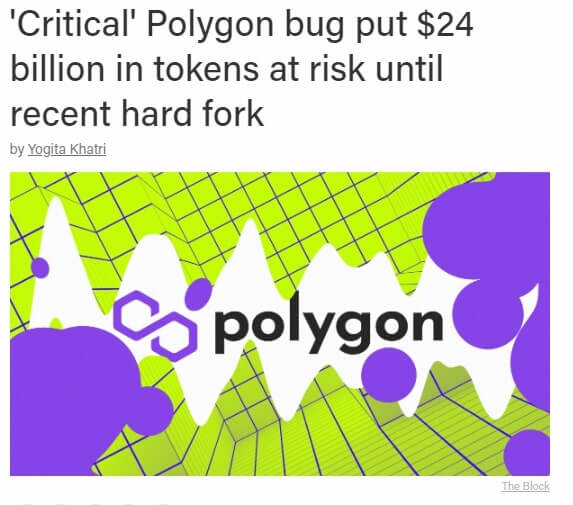 Bug crítico na polygon coloca em risco $24 bilhões (notícia)