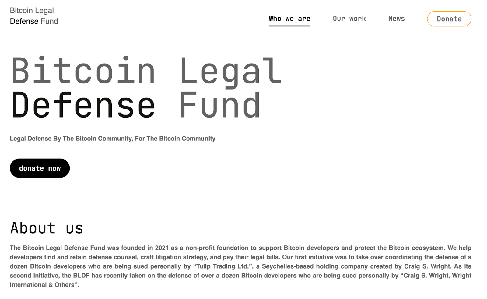 Sobre o Bitcoin Legal Defense Fund